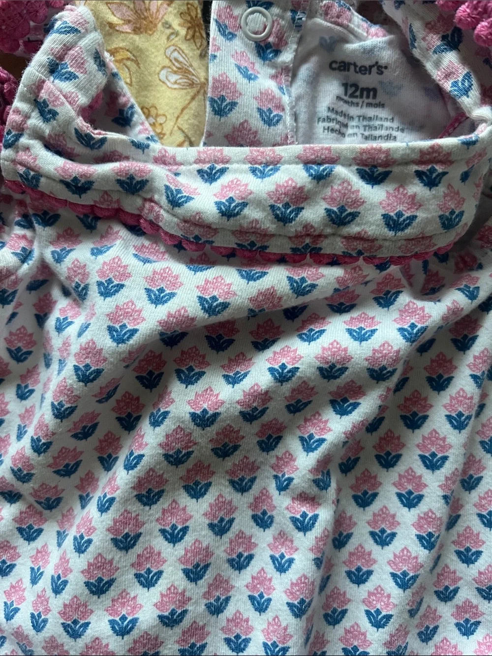 Carter's & little planet sleeveless Floral Print Rompers -Yellow, Pink, Cream